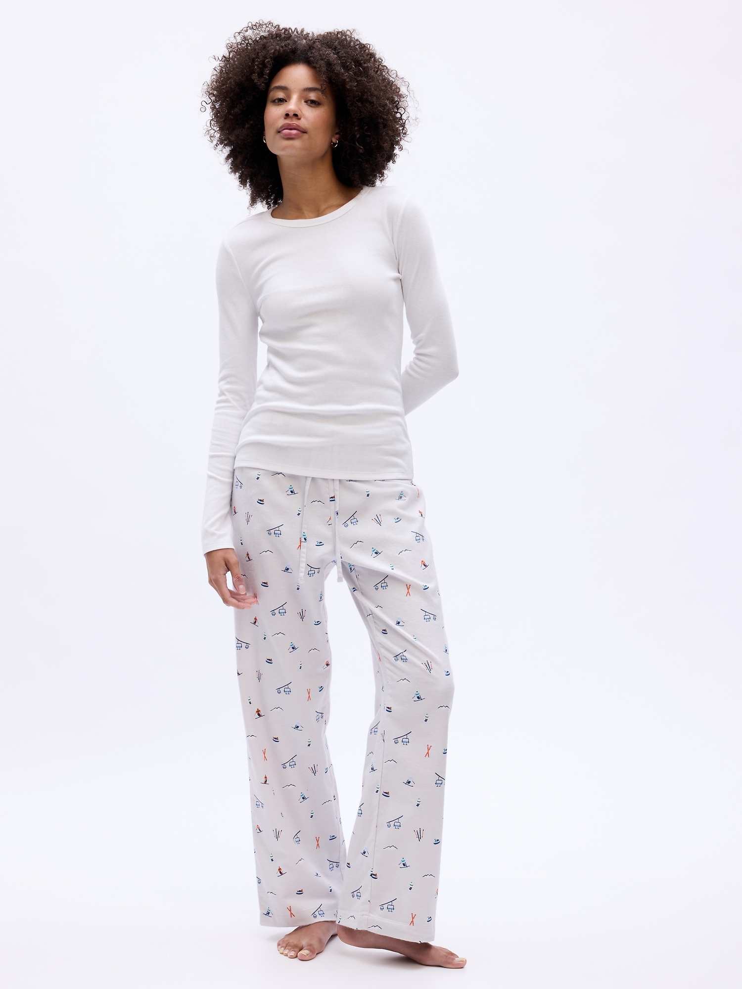 Ski Holiday Women's Tee and Leggings Pajama Separates - Little