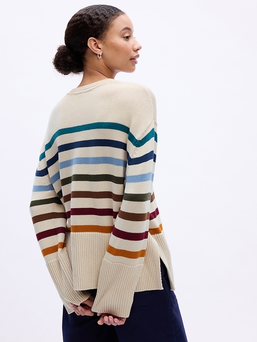 Image number 8 showing, 24/7 Split-Hem Crewneck Sweater