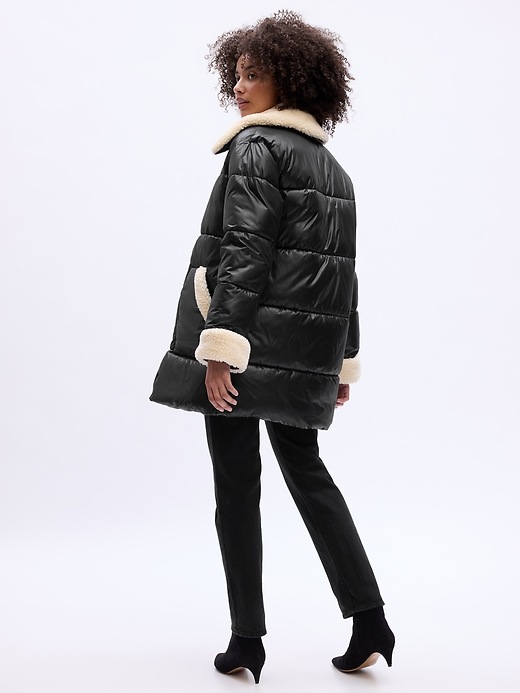 Transitional Puffer Jacket Women's, Oversized Long Jacket