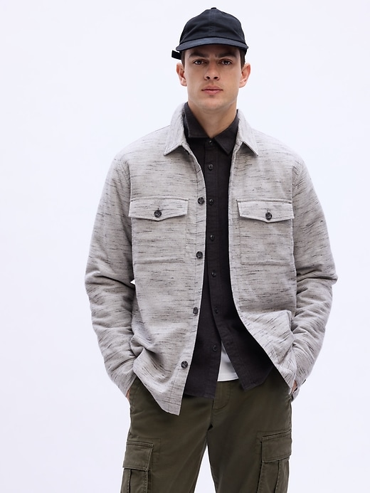 Image number 1 showing, Relaxed Flannel Shirt Jacket