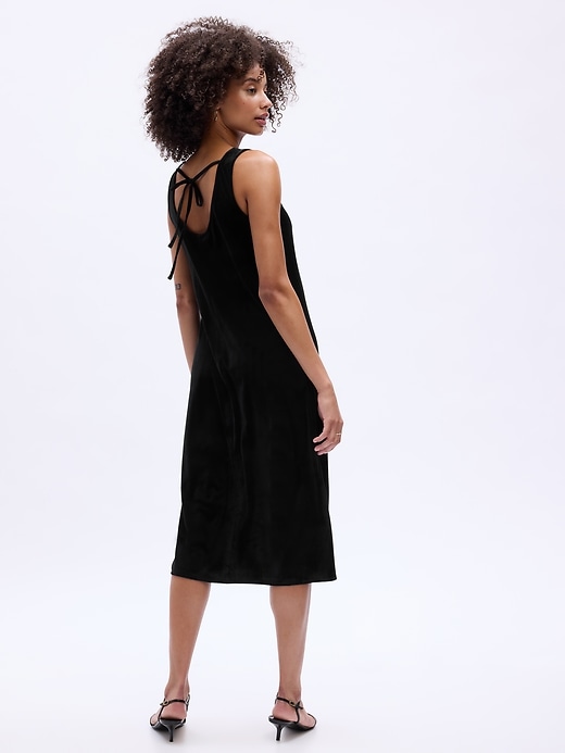 Image number 2 showing, Fitted Velour Slip Midi Dress