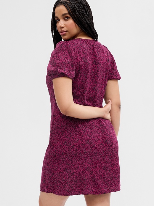 Image number 4 showing, Print Puff Sleeve Mini Dress