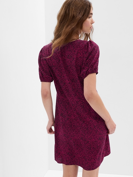Image number 2 showing, Print Puff Sleeve Mini Dress