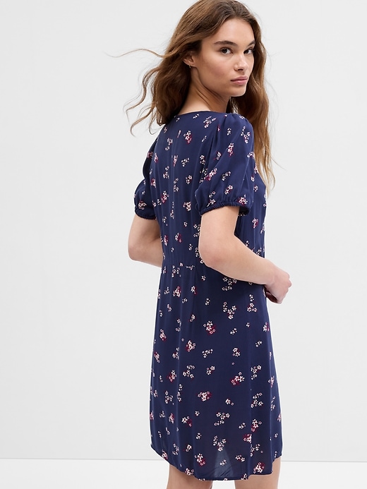 Image number 2 showing, Print Puff Sleeve Mini Dress