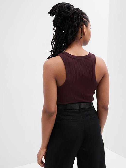 Image number 2 showing, Ribbed High Neck Tank