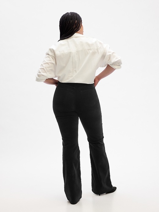 Image number 4 showing, High Rise '70s Flare Velvet Pants