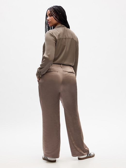 Image number 4 showing, Satin Pleated Trousers
