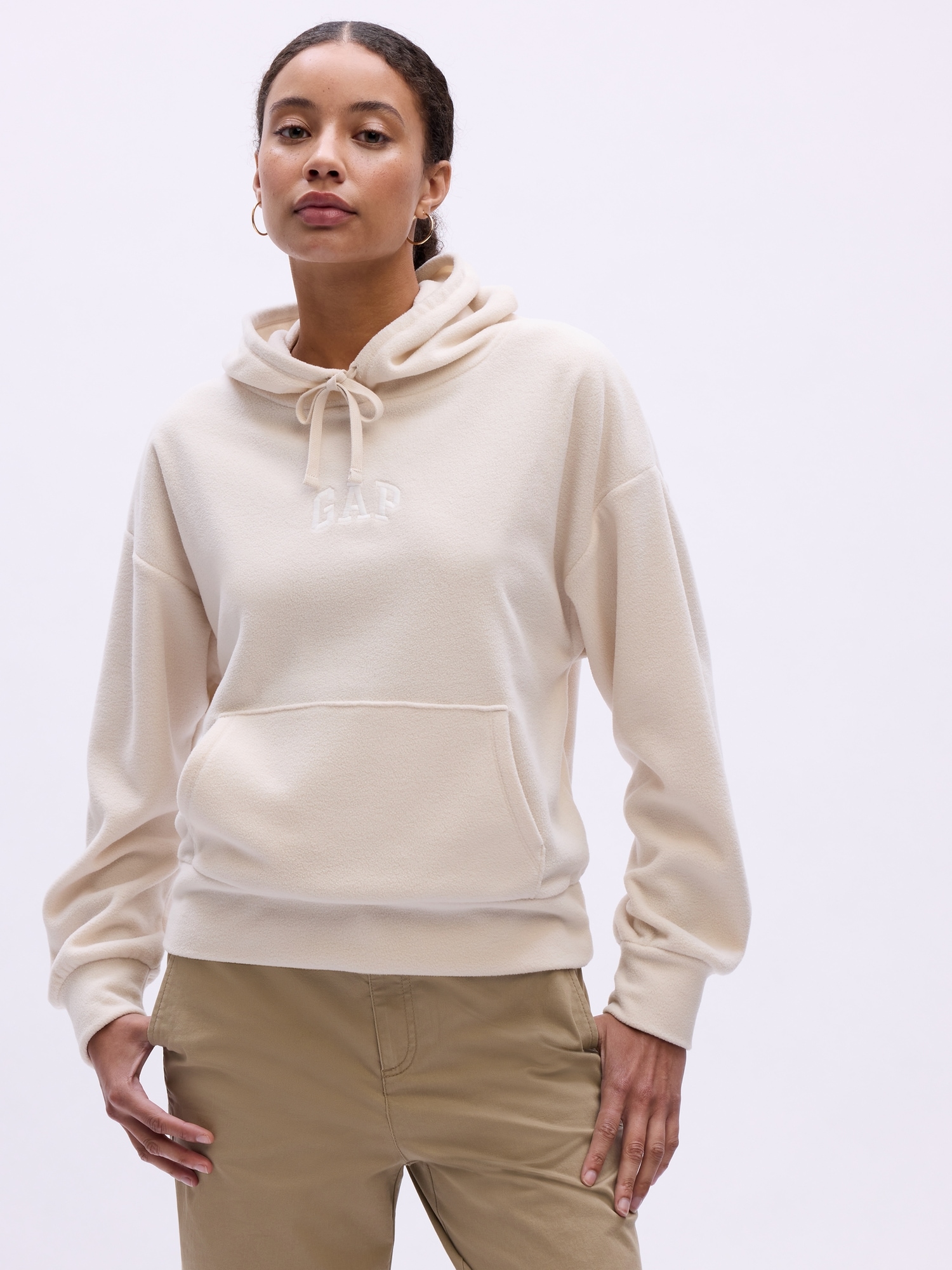 Oversized Gap Logo Arctic Fleece Hoodie