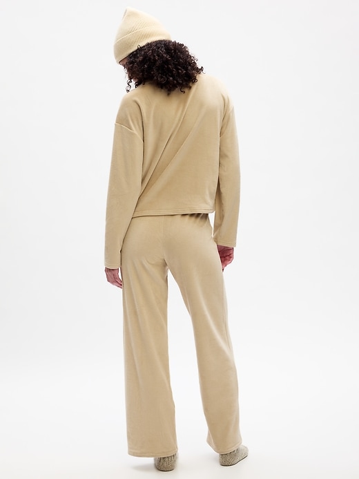 Image number 2 showing, Relaxed Ribbed Velour PJ Pants