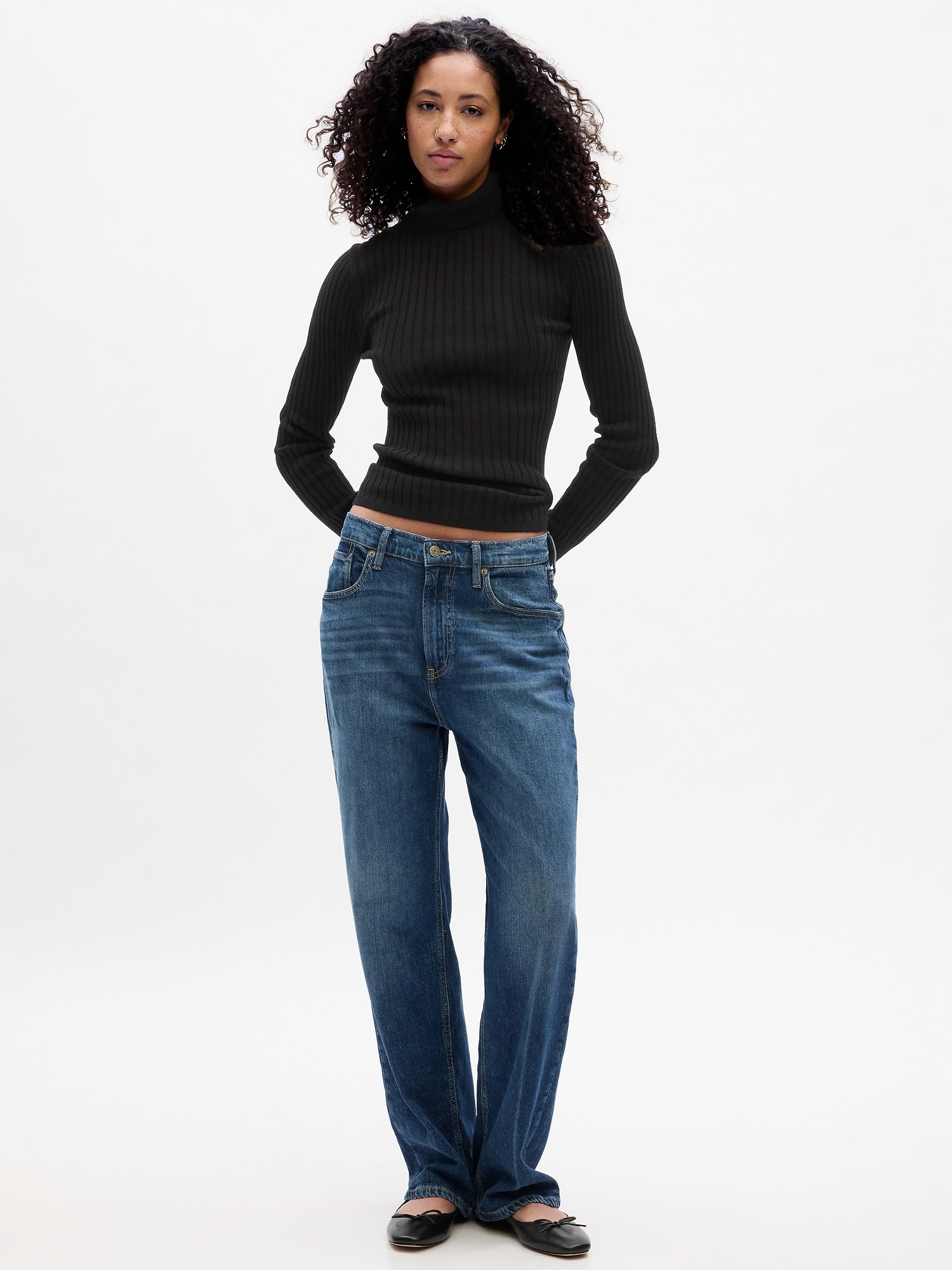 Ribbed Turtleneck Sweater