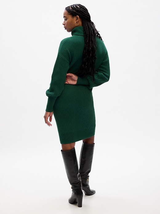 Image number 2 showing, Relaxed Turtleneck Sweater Midi Dress