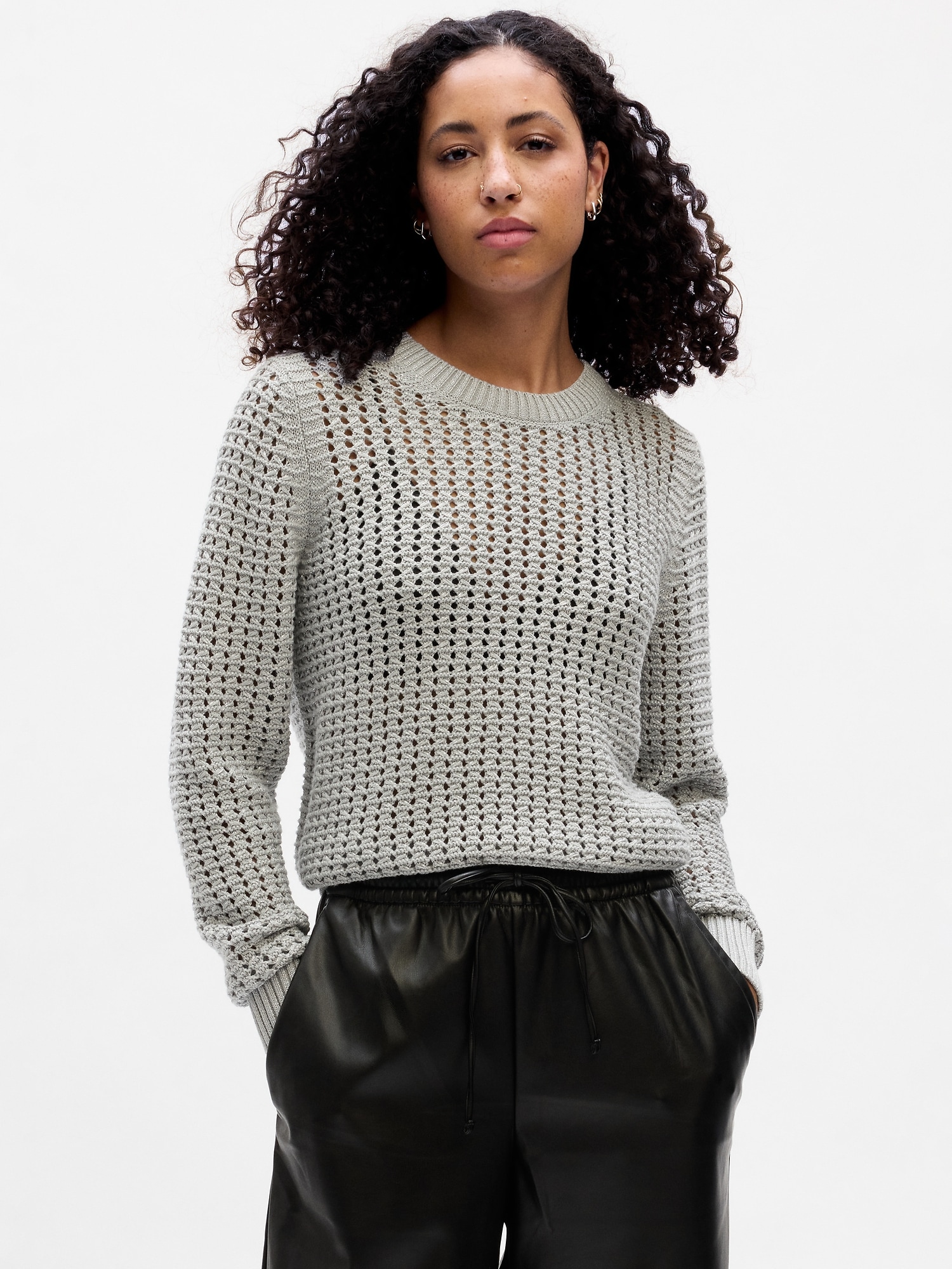 Crochet Crewneck Sweater