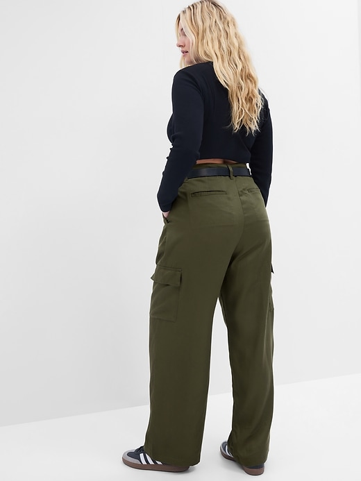 Image number 2 showing, TENCEL&#153 Pleated Cargo Trousers
