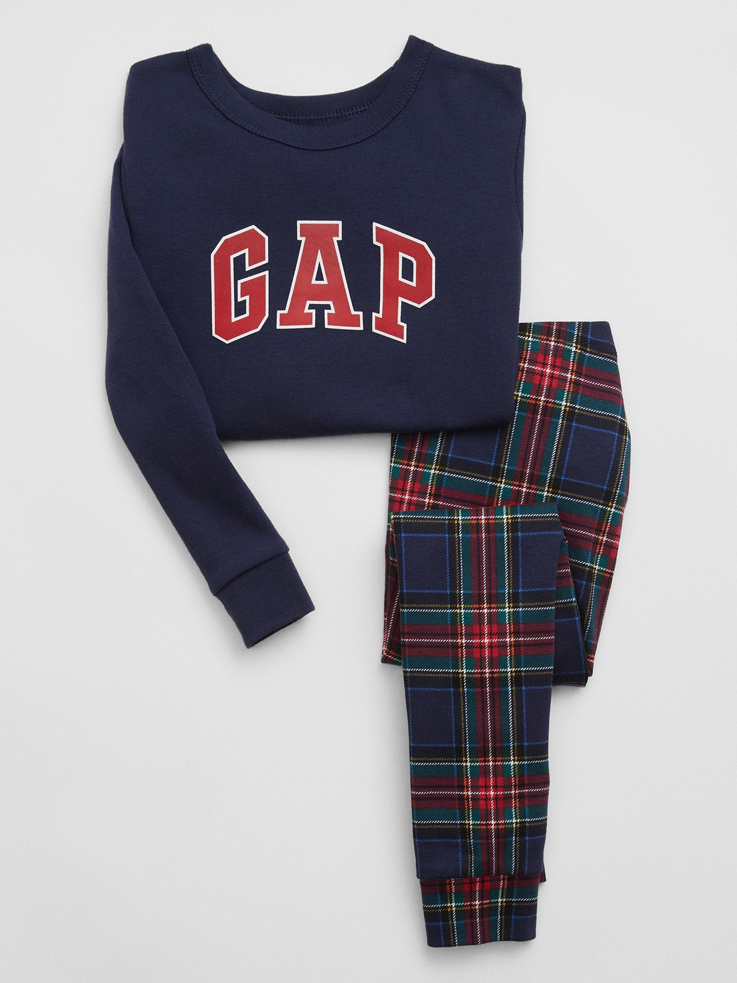 babyGap 100 Organic Cotton Logo Plaid PJ Set