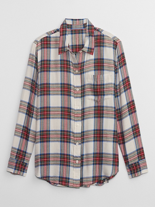 Image number 3 showing, Relaxed Plaid Flannel Easy Shirt