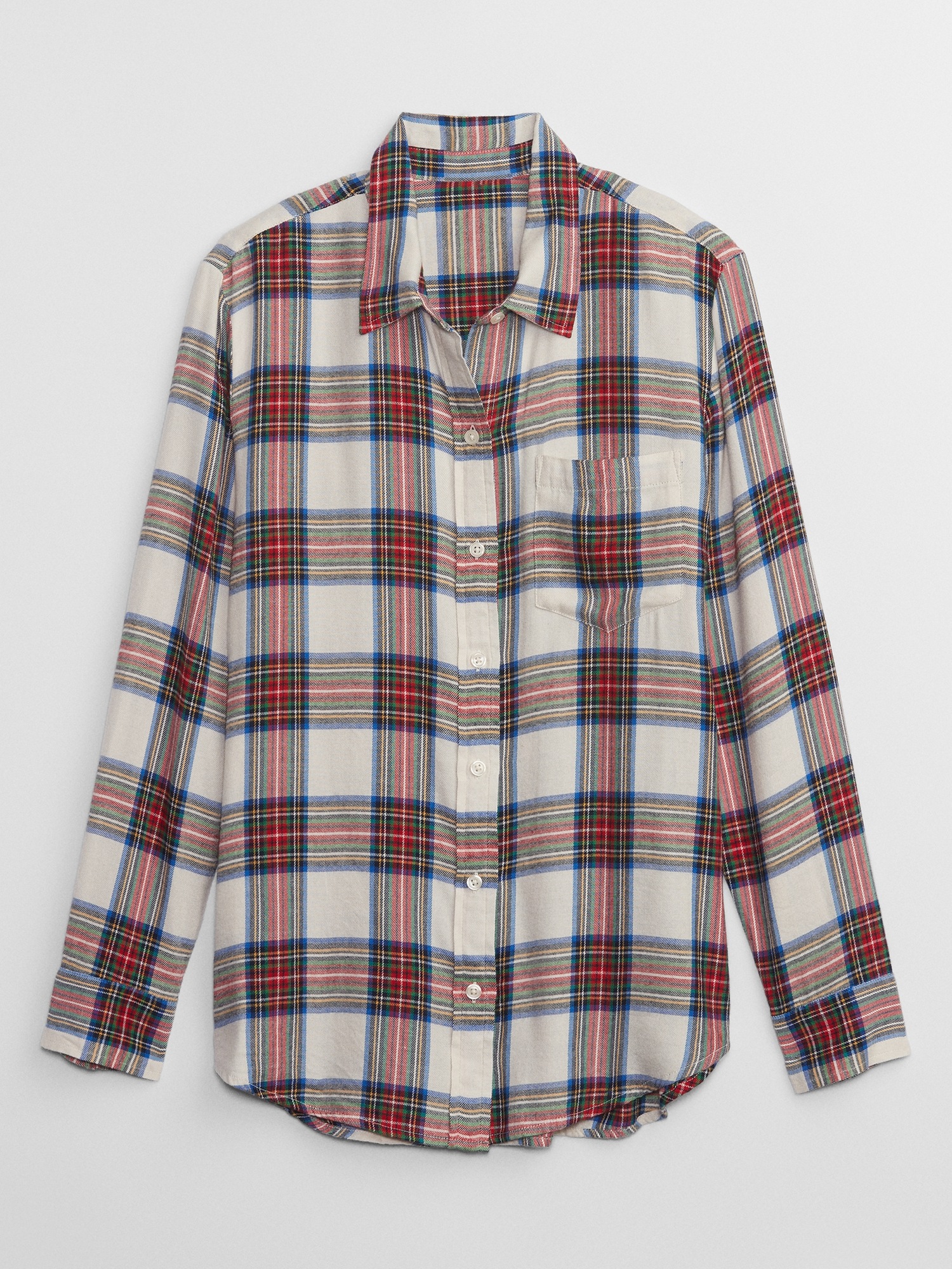 Relaxed Classic Flannel Shirt for Women