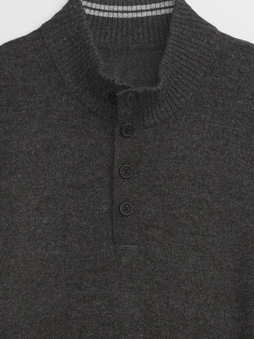 Image number 4 showing, Mockneck Henley Sweater