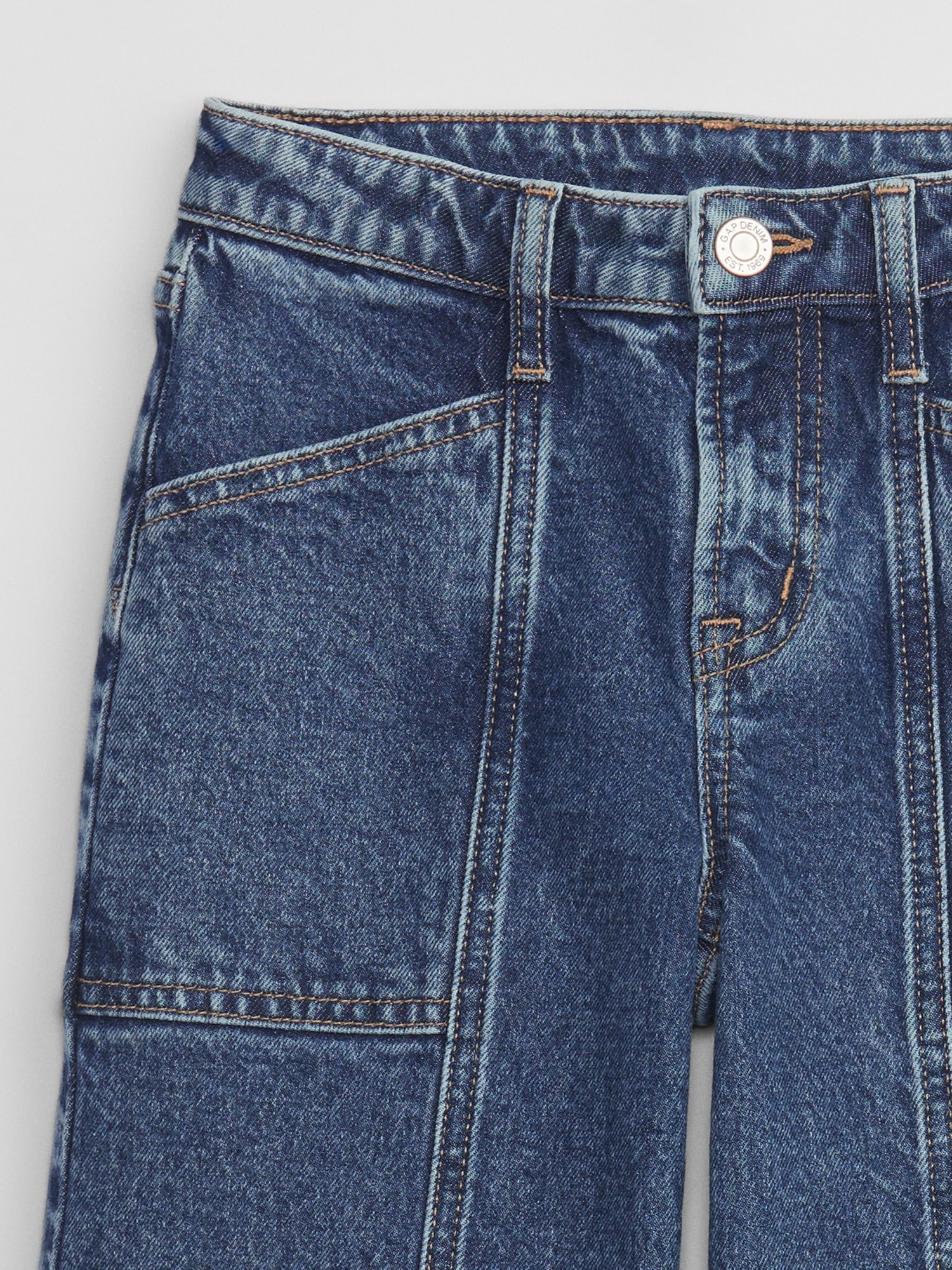 Kids High Rise Wide-Leg Ankle Jeans | Gap Factory