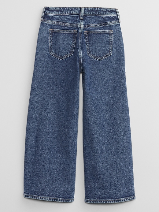 Image number 2 showing, Kids High Rise Wide-Leg Ankle Jeans