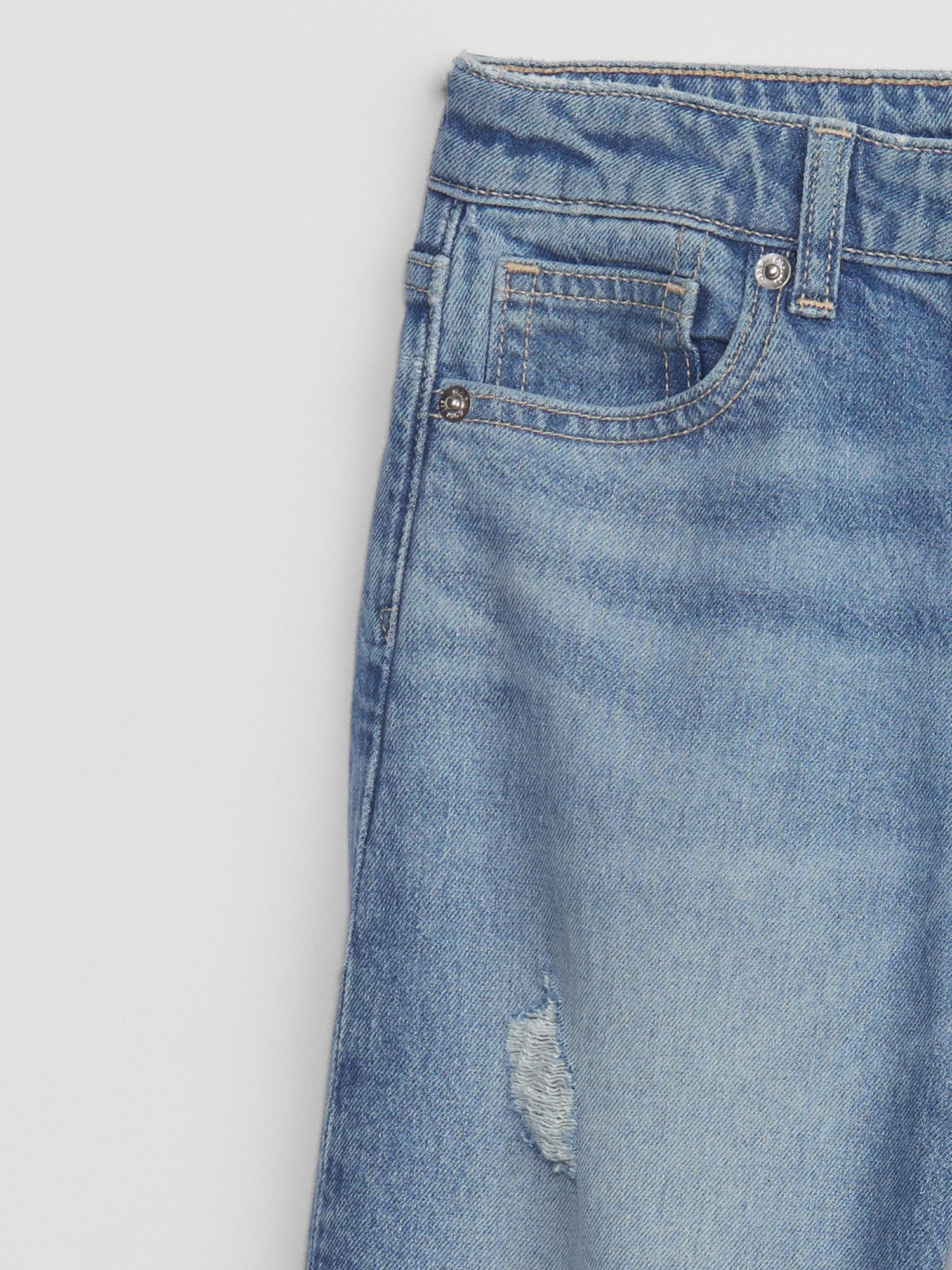 Kids High Rise Wide-Leg Ankle Jeans | Gap Factory