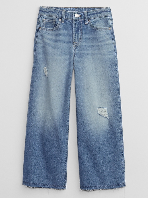 Image number 5 showing, Kids High Rise Wide-Leg Ankle Jeans