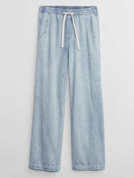 Image number 10 showing, High Rise Wide-Leg Pull-On Jeans