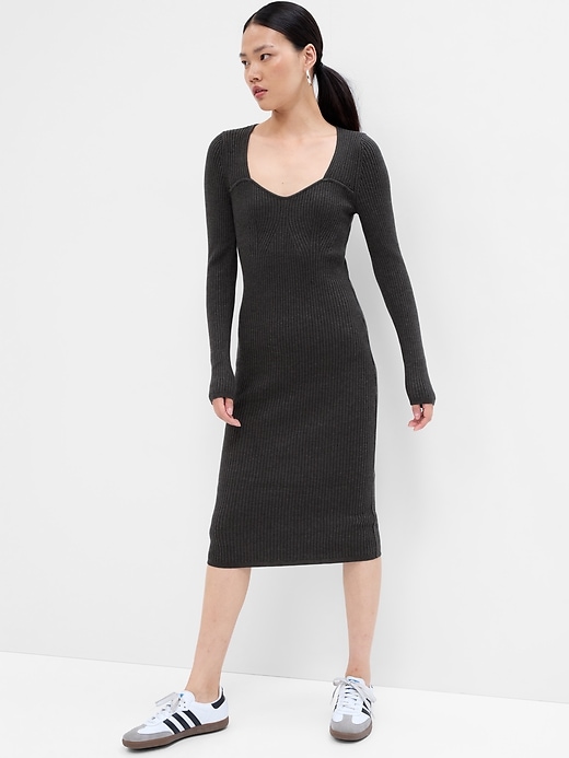 Image number 7 showing, Sweetheart Sweater Midi Dress