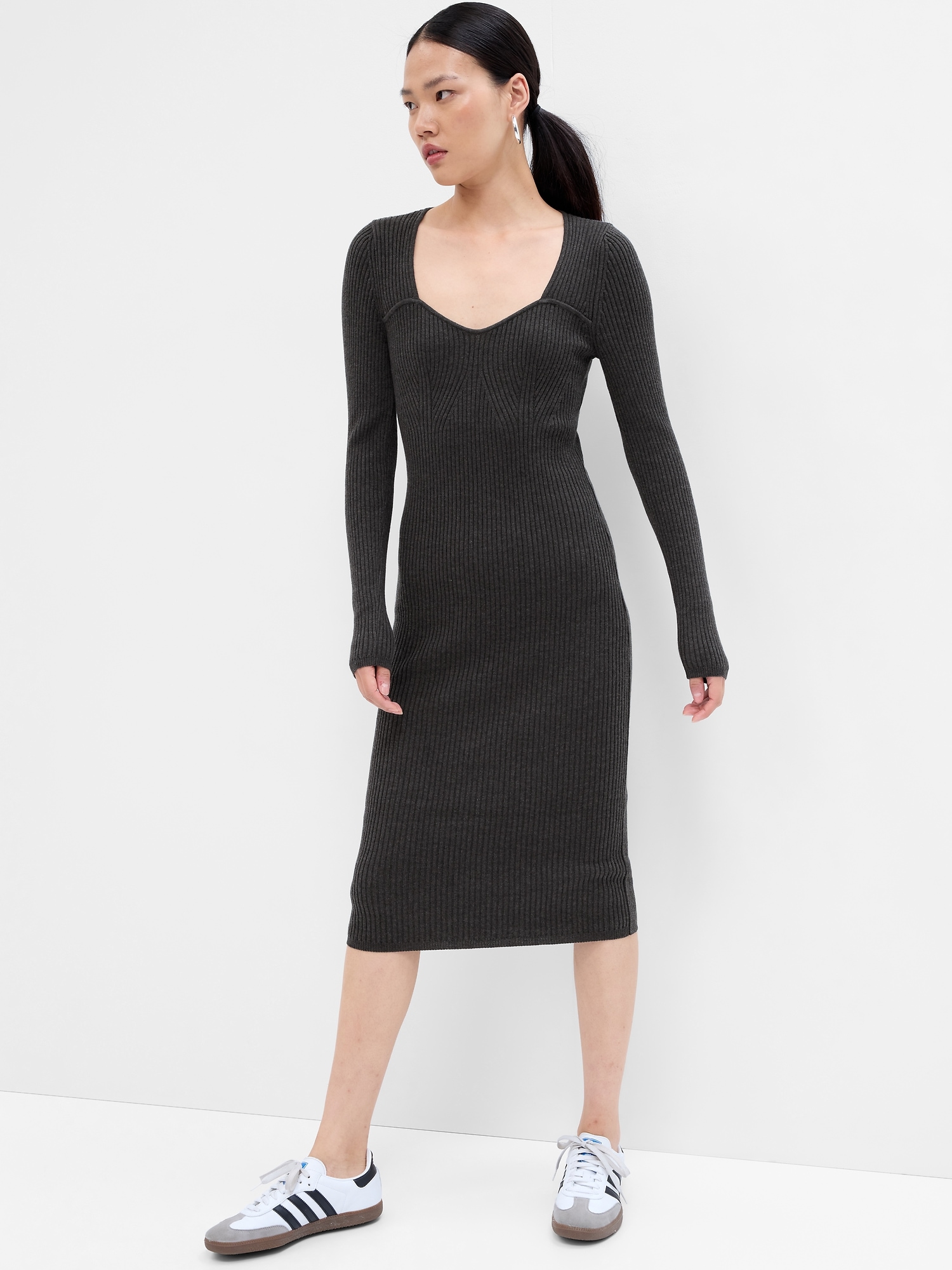 Sweetheart Sweater Midi Dress