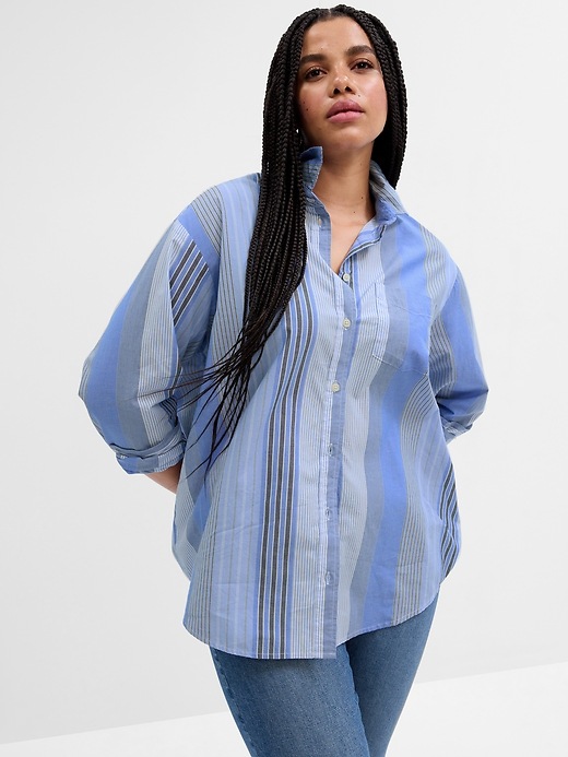 Image number 4 showing, Poplin Big Shirt