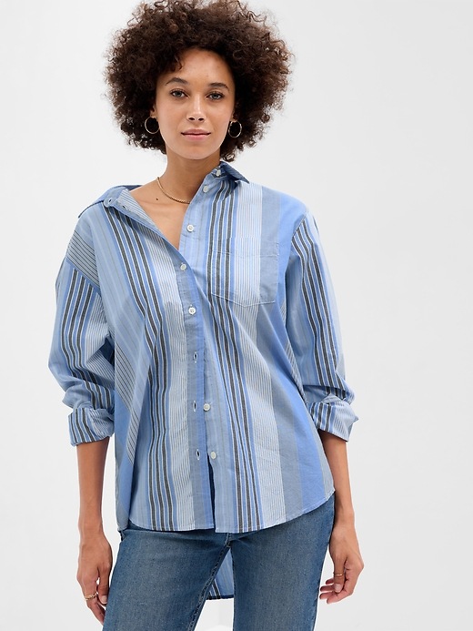 Image number 1 showing, Poplin Big Shirt
