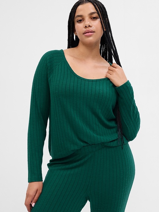 Image number 6 showing, Relaxed Ribbed PJ Shirt