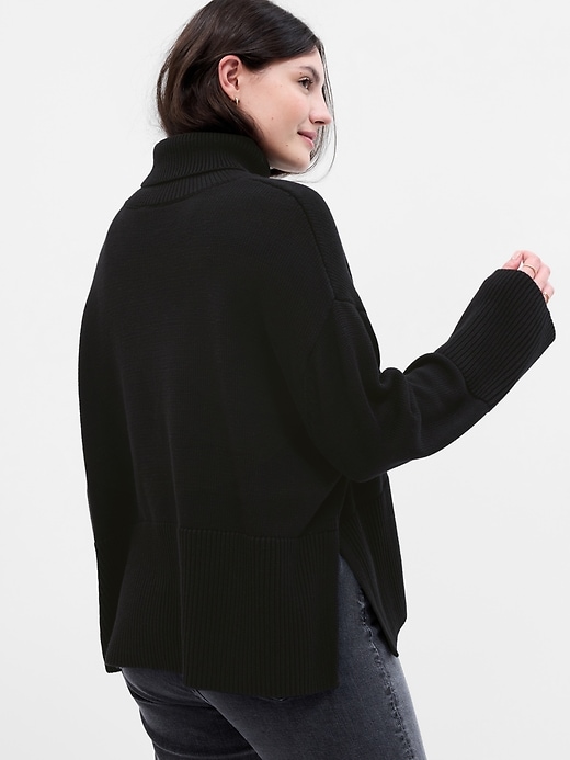 Image number 7 showing, 24/7 Split-Hem Turtleneck Sweater
