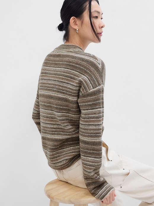 Image number 2 showing, Forever Cozy Ribbed Stripe Crewneck Sweater