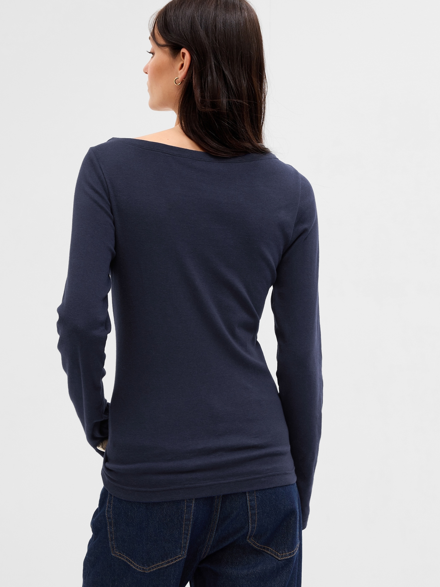 トップス hugyourskin boatneck shirring tee Henry Neck Thermal Sweat Tee – nanamica NEW YORK