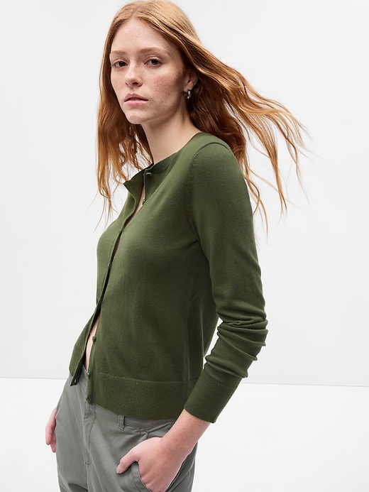 Image number 1 showing, Crewneck Cardigan