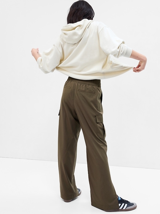 Image number 2 showing, GapFit Relaxed Wide-Leg Runaround Cargo Pants