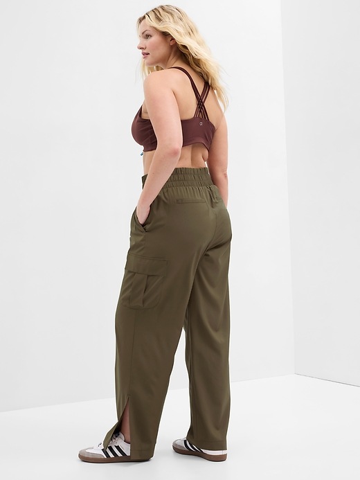 Image number 6 showing, GapFit Relaxed Wide-Leg Runaround Cargo Pants