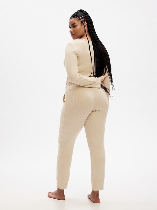Image number 7 showing, Ribbed Pointelle PJ Leggings