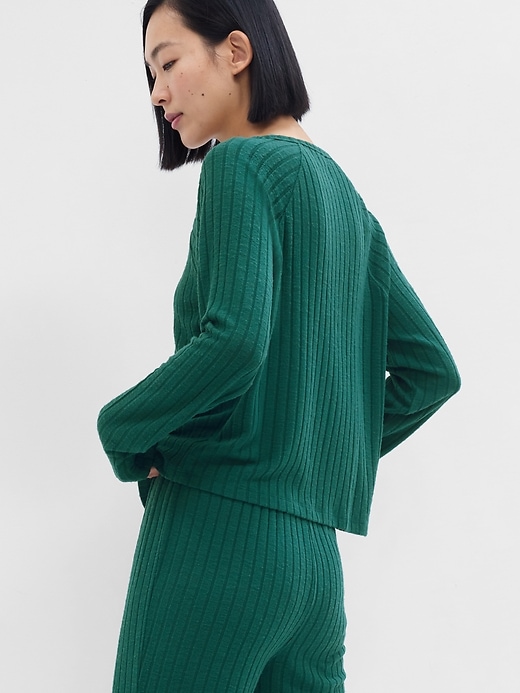 Image number 3 showing, Relaxed Ribbed PJ Shirt