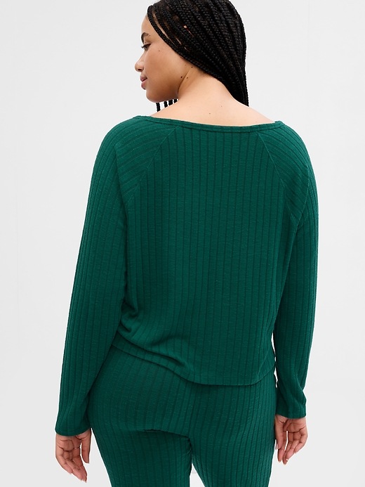 Image number 7 showing, Relaxed Ribbed PJ Shirt