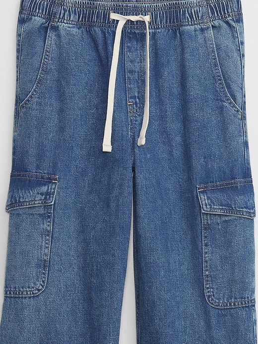 Image number 6 showing, High Rise Wide-Leg Pull-On Jeans