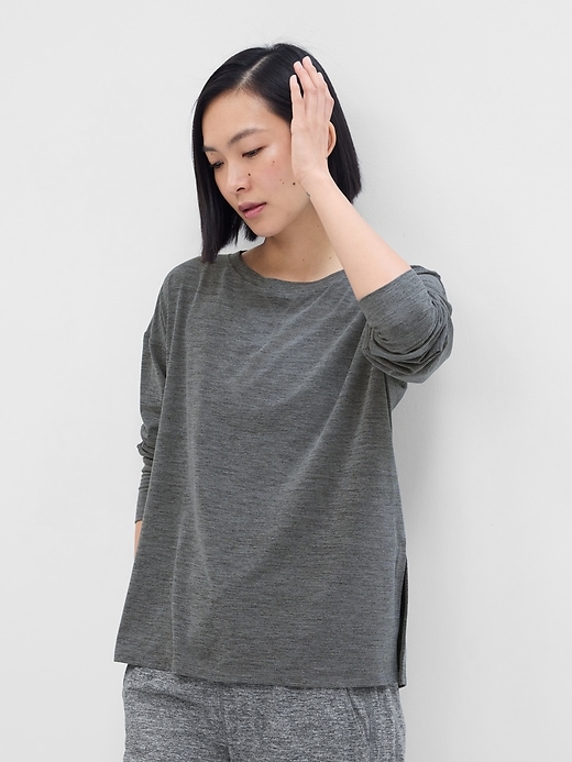 Image number 1 showing, GapFit Relaxed Brush Jersey T-Shirt