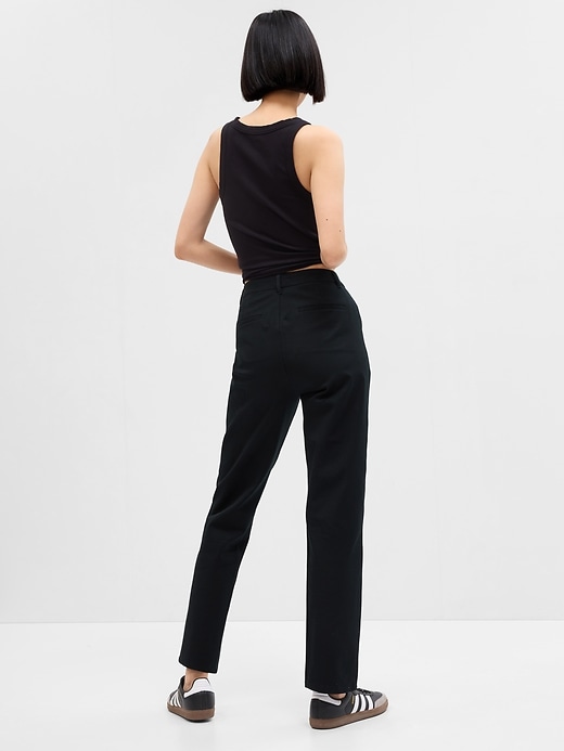 Image number 2 showing, Mid Rise Straight Leg Pants in Bi-Stretch