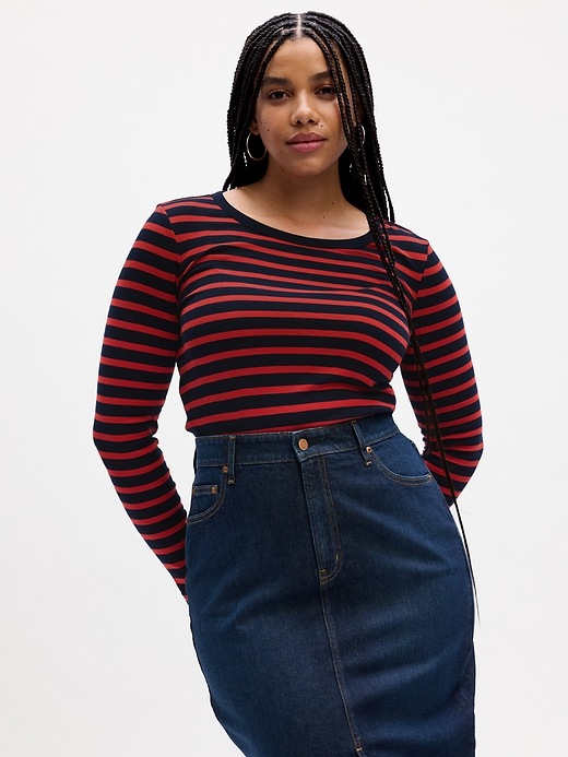 Image number 6 showing, Favorite Stripe Crewneck T-Shirt