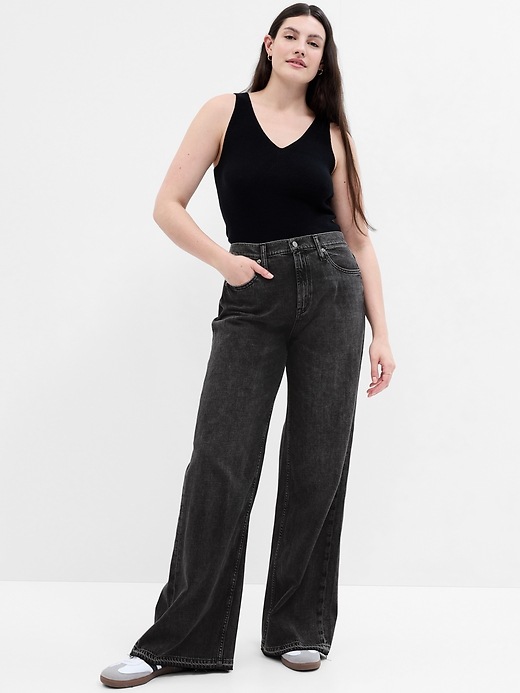 Image number 5 showing, High Rise Wide-Leg Jeans with Washwell