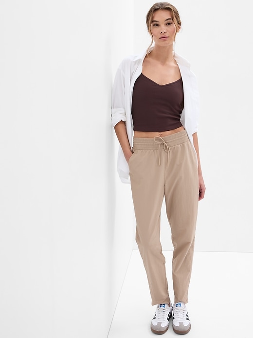 Image number 1 showing, GapFit Textured Tapered Runaround Pants