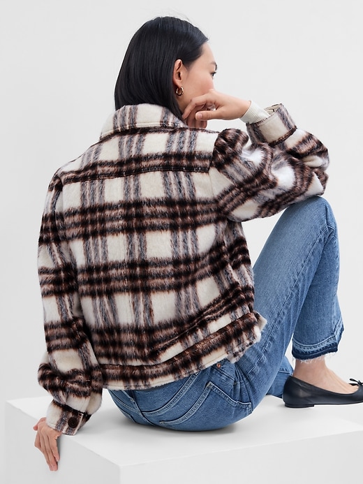 Image number 2 showing, Cropped Cozy Shirt Jacket