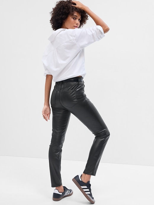 Image number 2 showing, High Rise Universal Faux-Leather Leggings