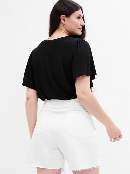 Image number 8 showing, Luxe Flutter Sleeve T-Shirt