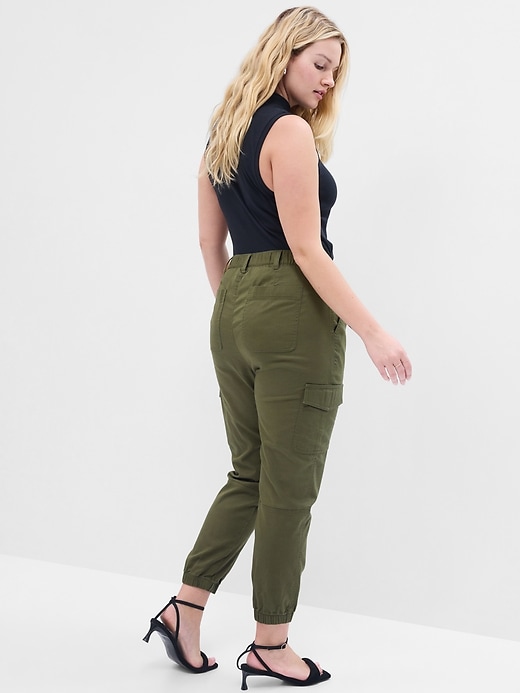 Image number 6 showing, Girlfriend Khaki Cargo Joggers with Washwell